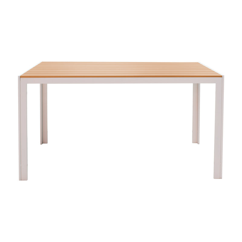 Nares маса алуминий бял шперплат естествен 140x80x72.5cm