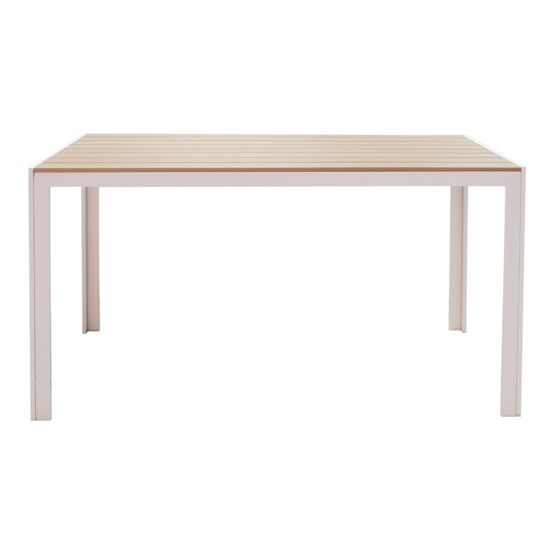 Комплект Zacreta-Nares от 5 бр бяло-натурално с маса 140x80x72.5см