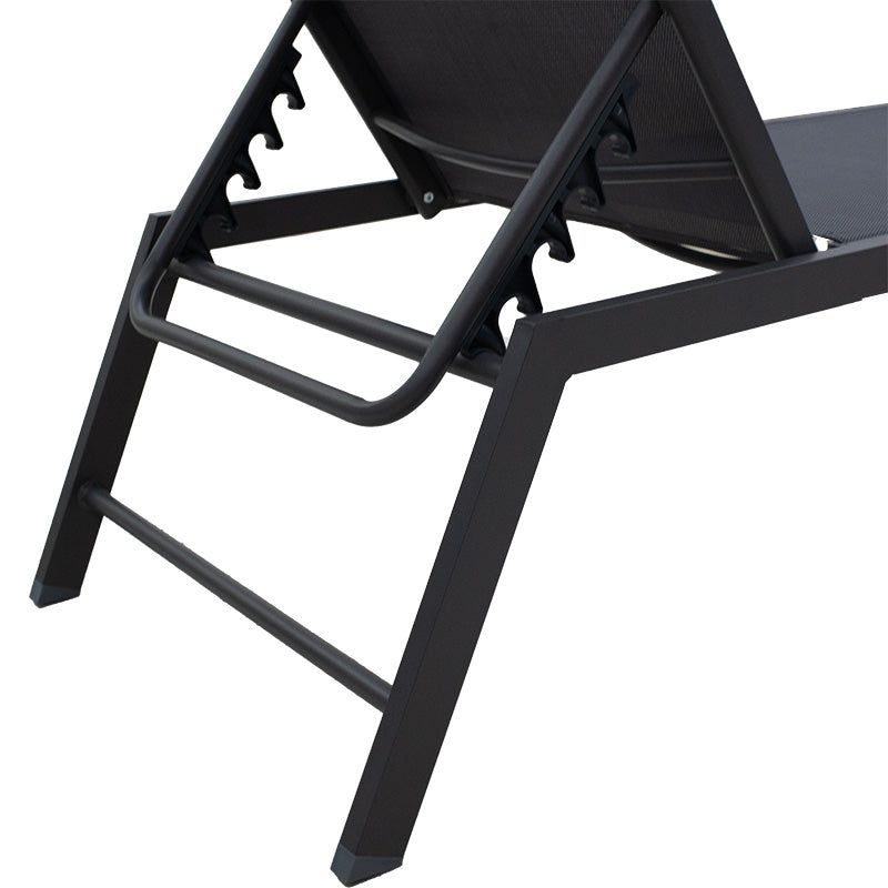 Шезлонг Kiara алуминий антрацит-текстилен тъмно сив