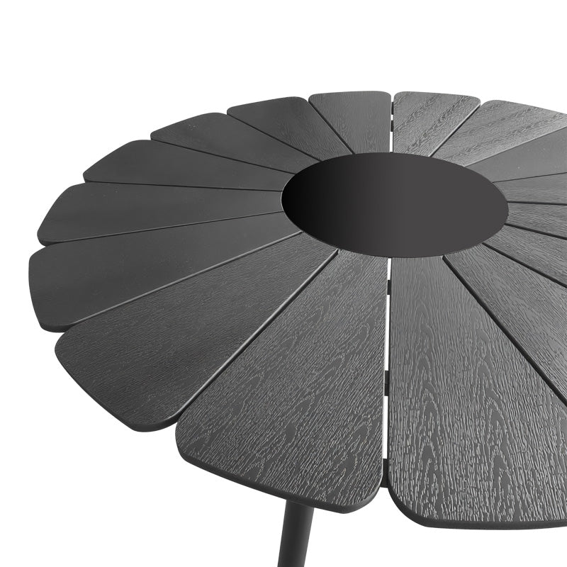 Градинска маса Pinap черен цвят d110x74см