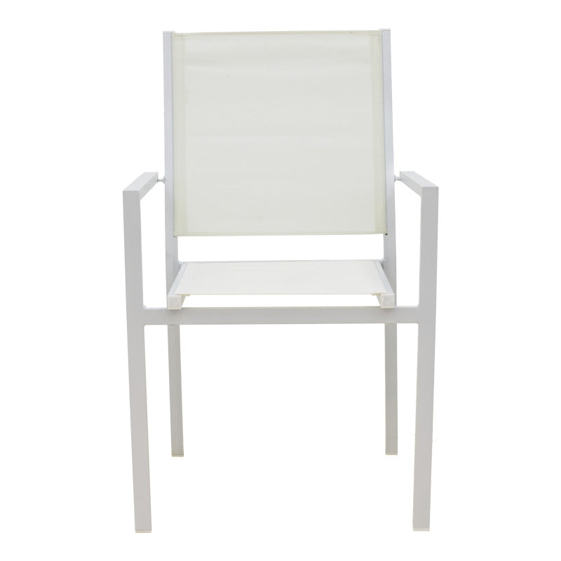 Градински стол Zacreta бял цвят 61x56.5x87.5cм