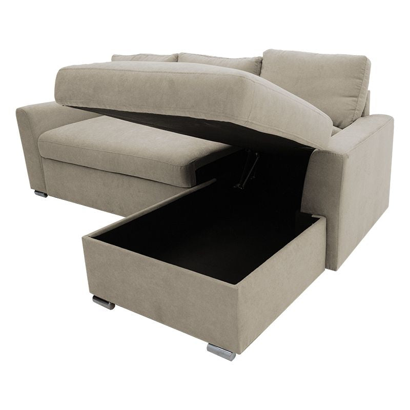 Ъглов диван ляв ъгъл Belle бежов 236x164x88см