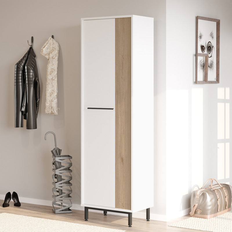 Шкаф за обувки Scarpiera естествен бял цвят  57.2x35.5x185.65cм