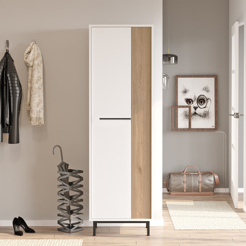 Шкаф за обувки Scarpiera естествен бял цвят 57.2x35.5x185.65cм