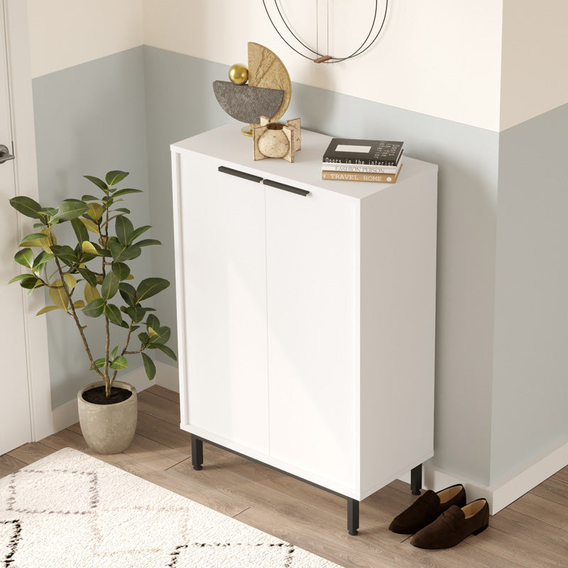 Шкаф за обувки Kinga бял цвят 72x35.5x105.6cм