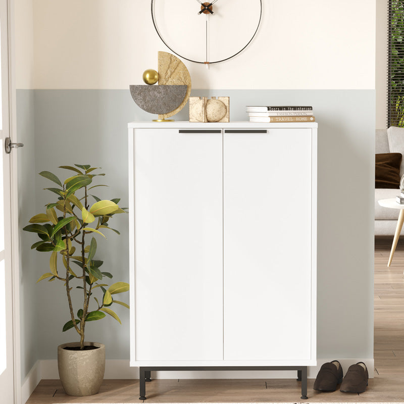 Шкаф за обувки Kinga бял цвят 72x35.5x105.6cм