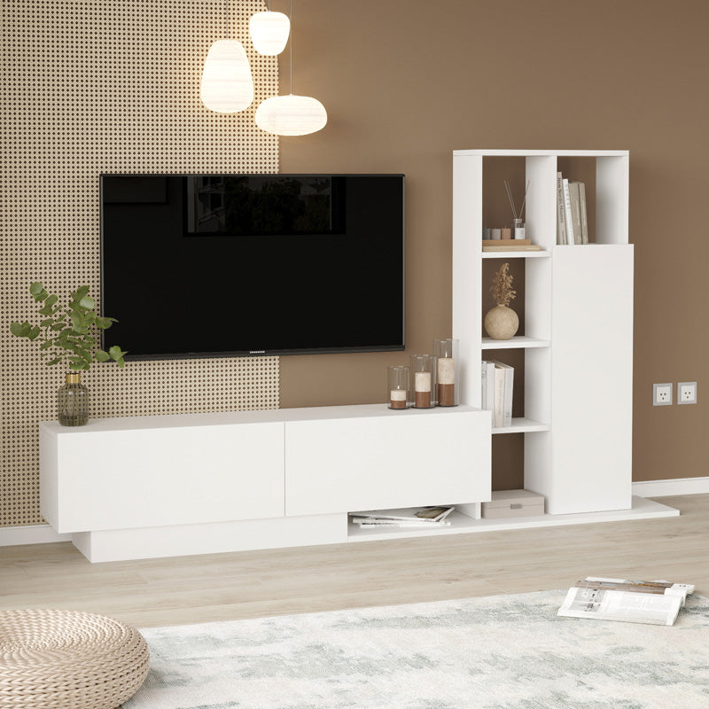 ТВ Шкаф Damon в бяло 140x29.5x39.5см