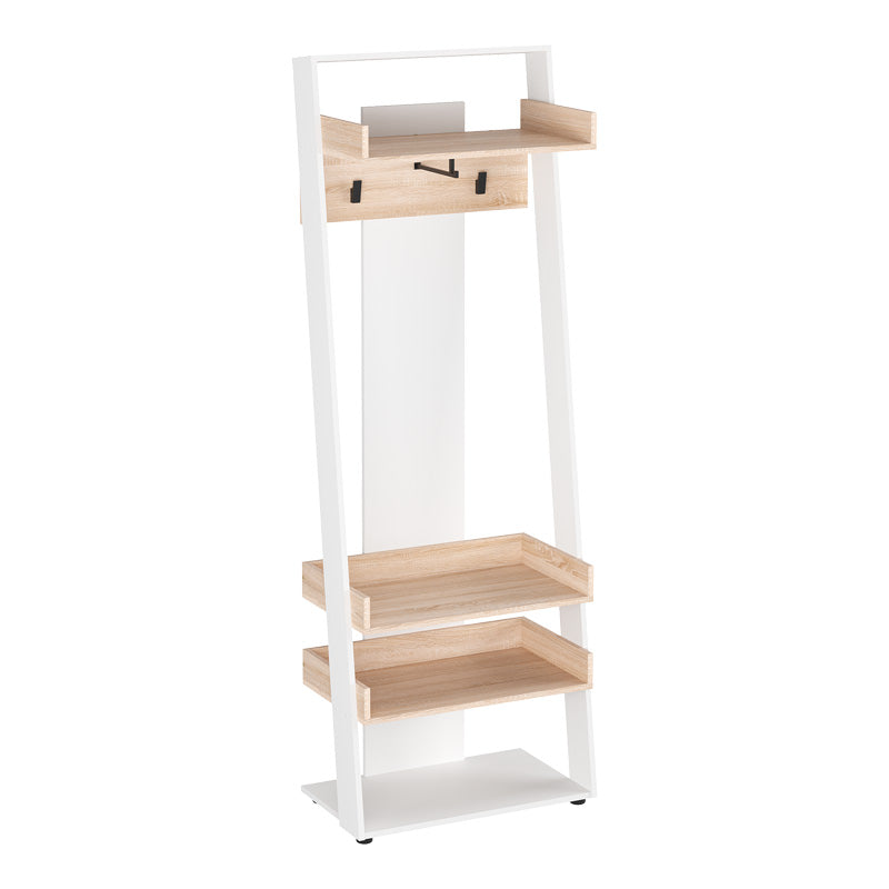 Мебели за входно антре Sciove в бяло-естествен нюанс 70x40x200см