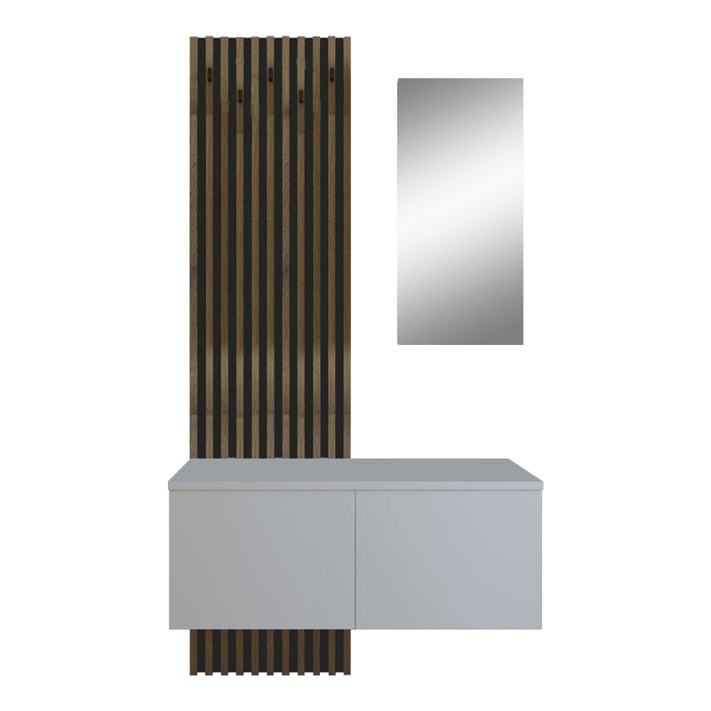 Мебели за антре Arika бяло-сонома 100x37x199.5cm