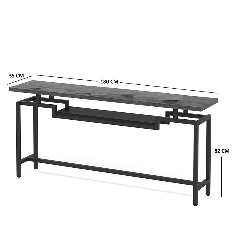 Конзола Onole в мраморна визия - златен метал 180x35x82см