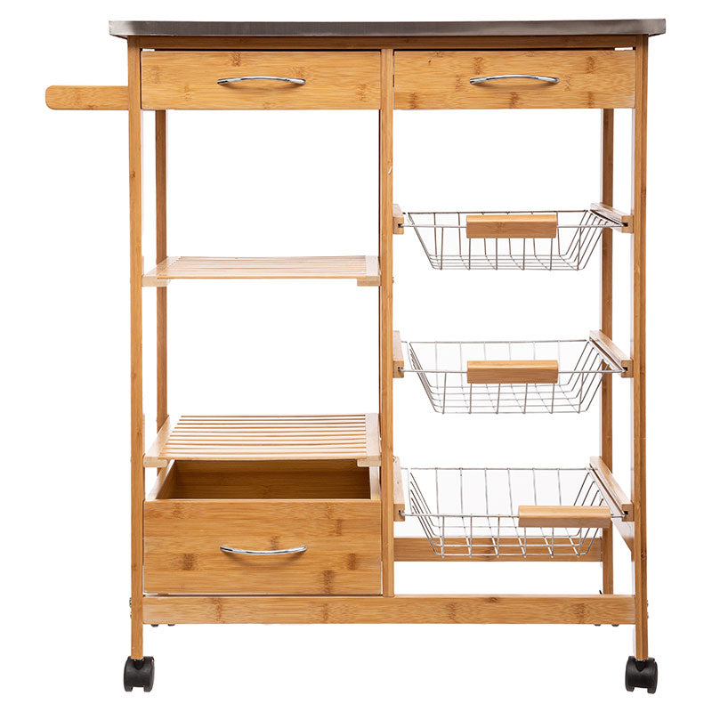 7-степенна количка Esla бамбук естествено-бял 73,5x37x86см