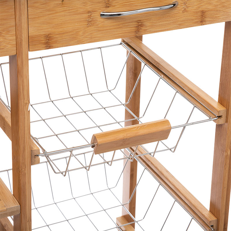 7-степенна количка Esla бамбук естествено-бял 73,5x37x86см