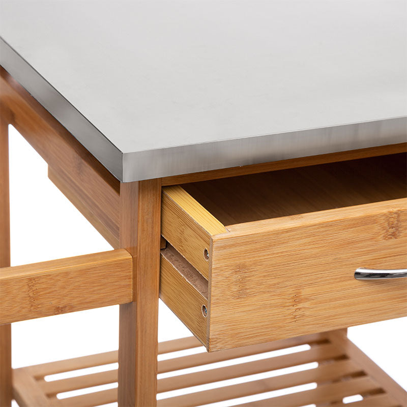 7-степенна количка Esla бамбук естествено-бял 73,5x37x86см