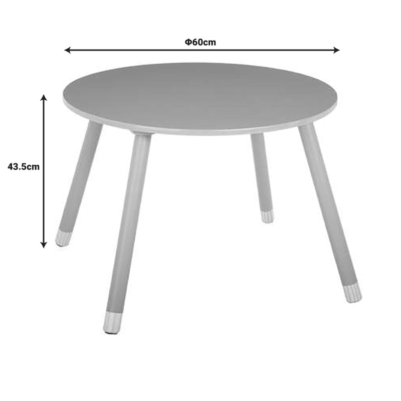 Детска маса Playful сиво-естествен D60x43.5см