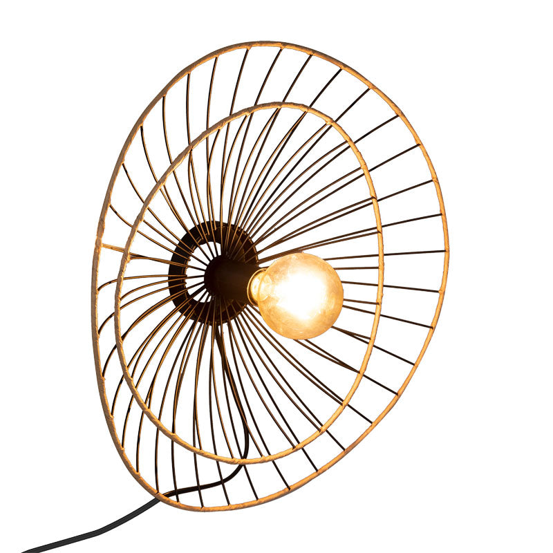 Alara E27 40W златисто-черна стенна лампа D45x11см