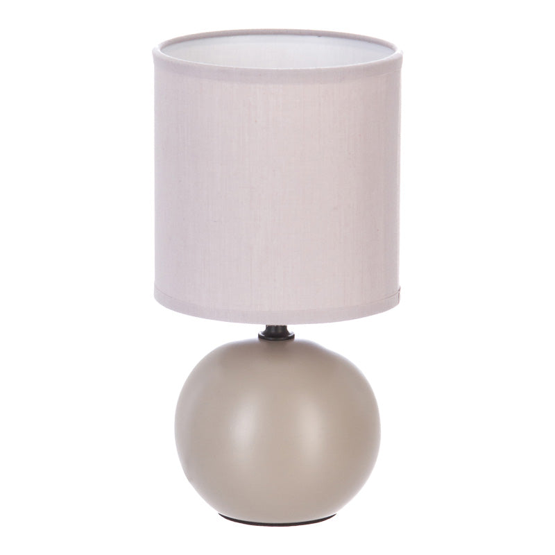 Настолна лампа pwl-1210 e14 керамика в сиво-кафяв цвят d13x25cm