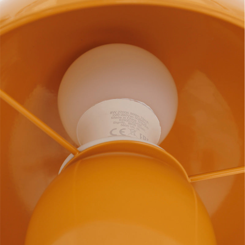 Настолна лампа Mushi метал в жълт цвят d20x24,5см