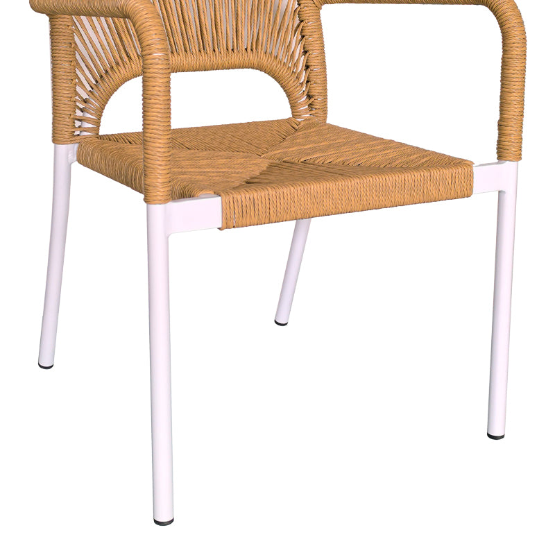 Трапезен комплект Kliton - Norture от 3бр алуминий в бял нюанс с маса 80x80x74см