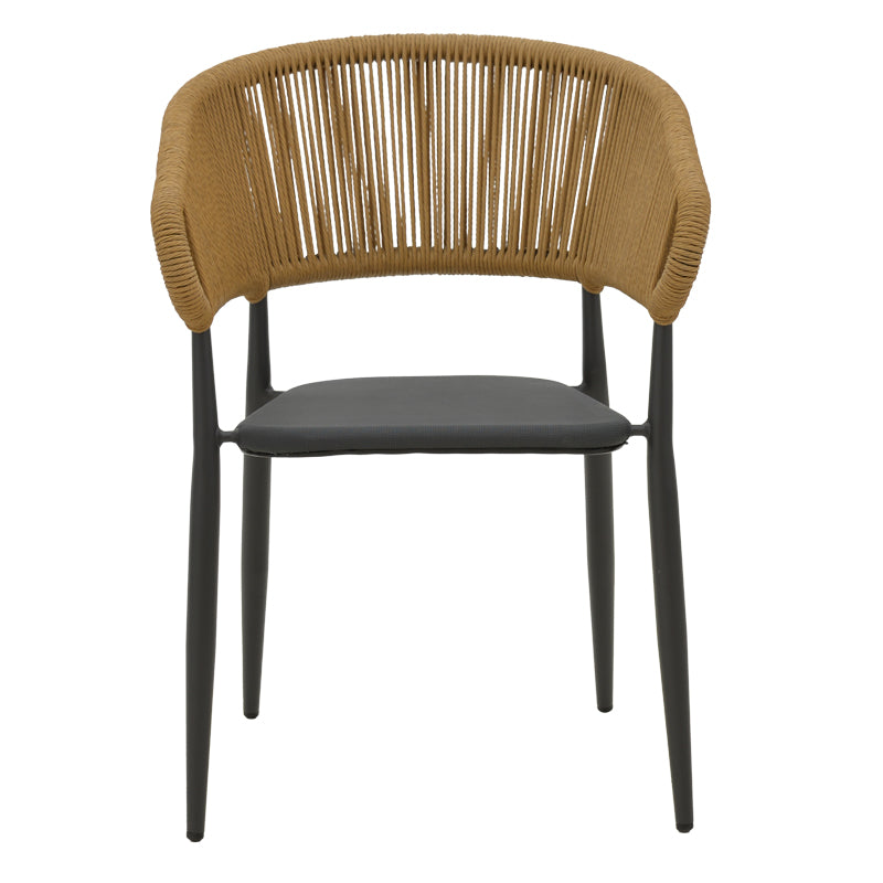 Трапезен комплект Kliton-Raven 5части алуминий в нюанс антрацит с маса 80x80x74см