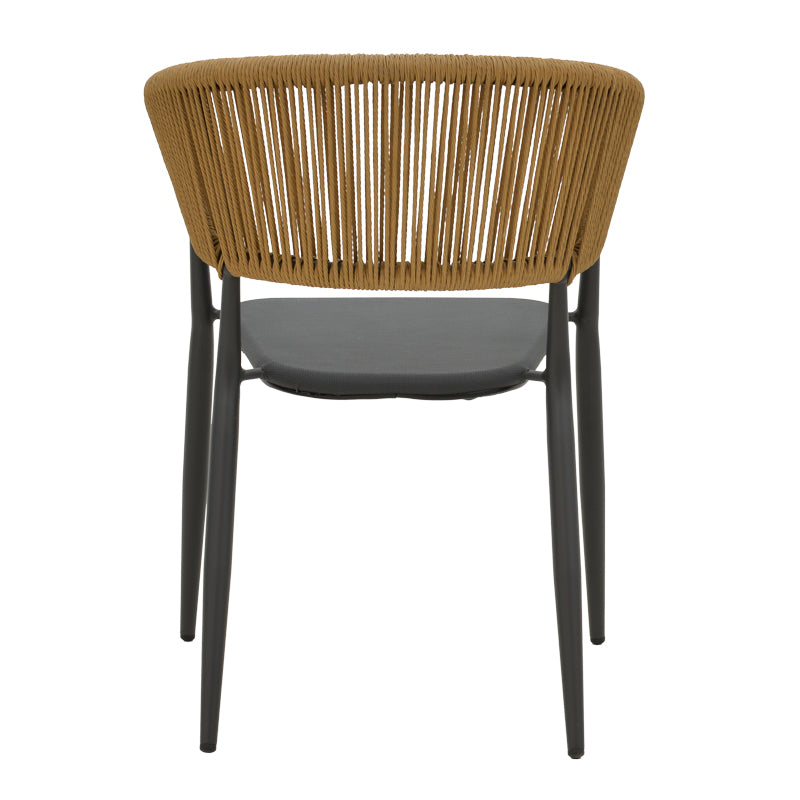 Трапезен комплект Kliton-Raven 5части алуминий в нюанс антрацит с маса 80x80x74см