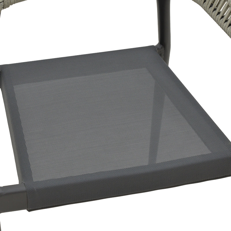 Градински комплект Kliton- Elation от 3 части алуминий в нюанс антрацит с маса 80x80x74см