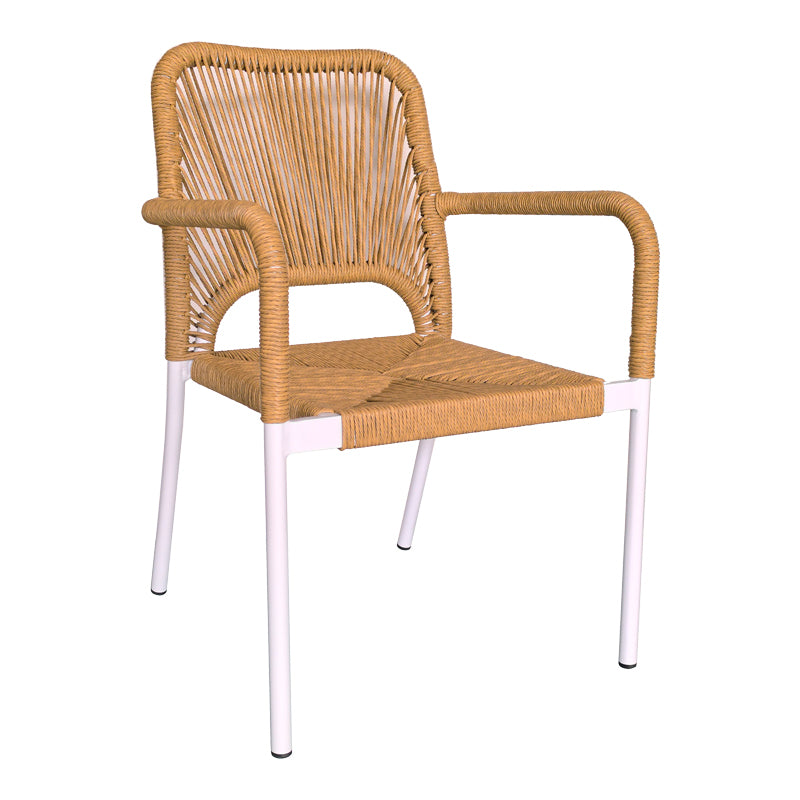 Комплект градински Kliton-Norture от 5 части алуминий в бял нюанс с маса 150x80x74см