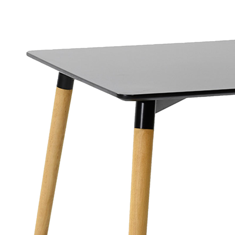 Комплект трапезна маса Ezra-Natali от 5 pp-mdf в черно-натурален цвят 80x80x76см