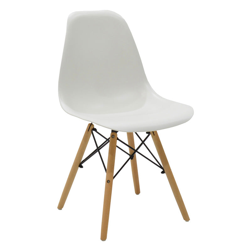 Комплект трапезна маса julita-balou от 5 pp-mdf в бял цвят d100x73cm