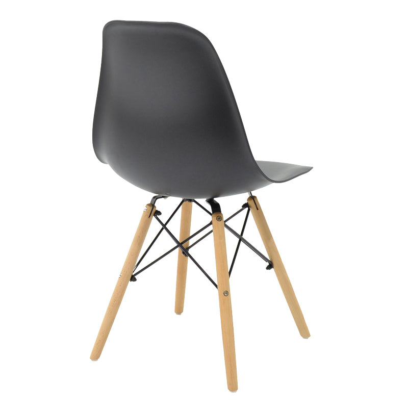 Комплект трапезна маса julita-balou от 5 mdf-pp в черно-натурален цвят d120x73см