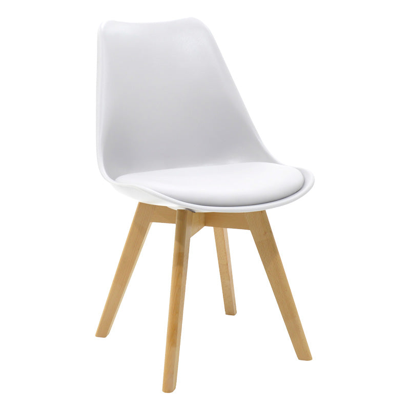 Комплект трапезна маса quana-gaston от 5 части стъкло 8мм прозрачно - бяло 120x70x75см