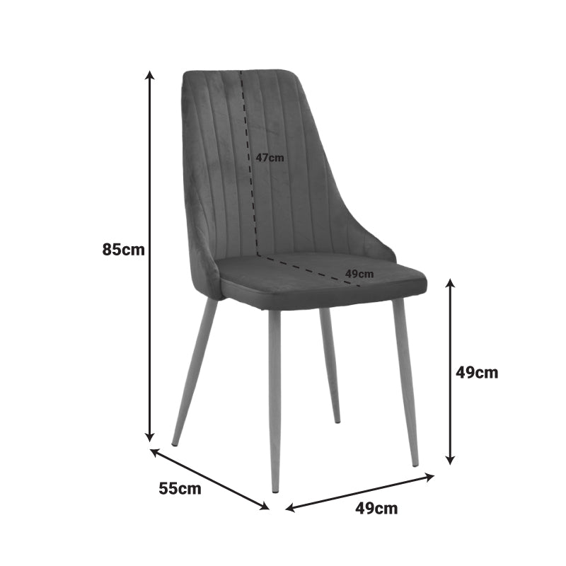 Трапезария със столове Azori цвят кипарис и маса Antoro стъкло φ80x75см комплект 3 части