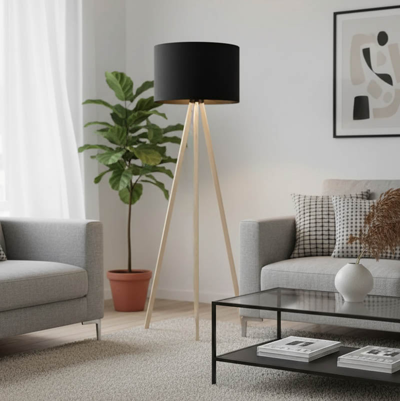 Подова лампа PWL-1060 Ε27 естествено-черна D38x140см