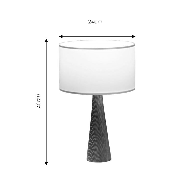 Настолна лампа Kalito слонова кост-кафяв D24x45см