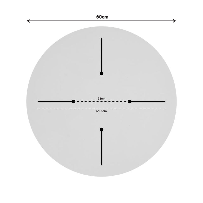 Плот за маса Noble HPL орех Φ60cm, дебелина 12mm