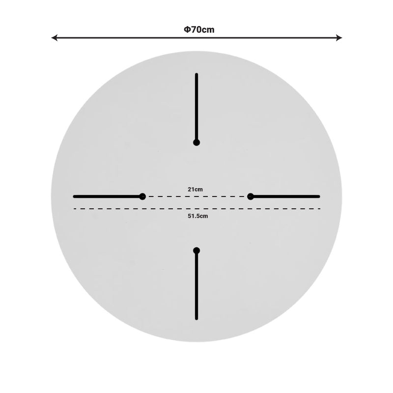 Плот за маса Skyline Werzalit слонова кост Φ70cm, дебелина 25mm
