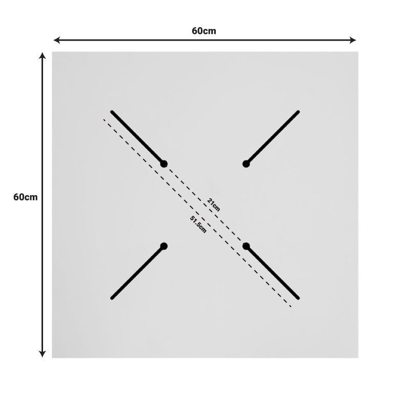 Плот за маса Noble HPL орех 60x60см дебелина 12мм