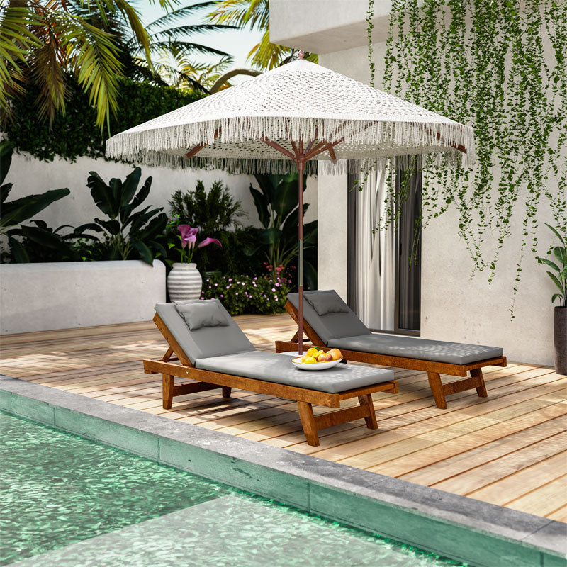 Чадър Brilie дърво-макраме D2.70x2.60 м екрю