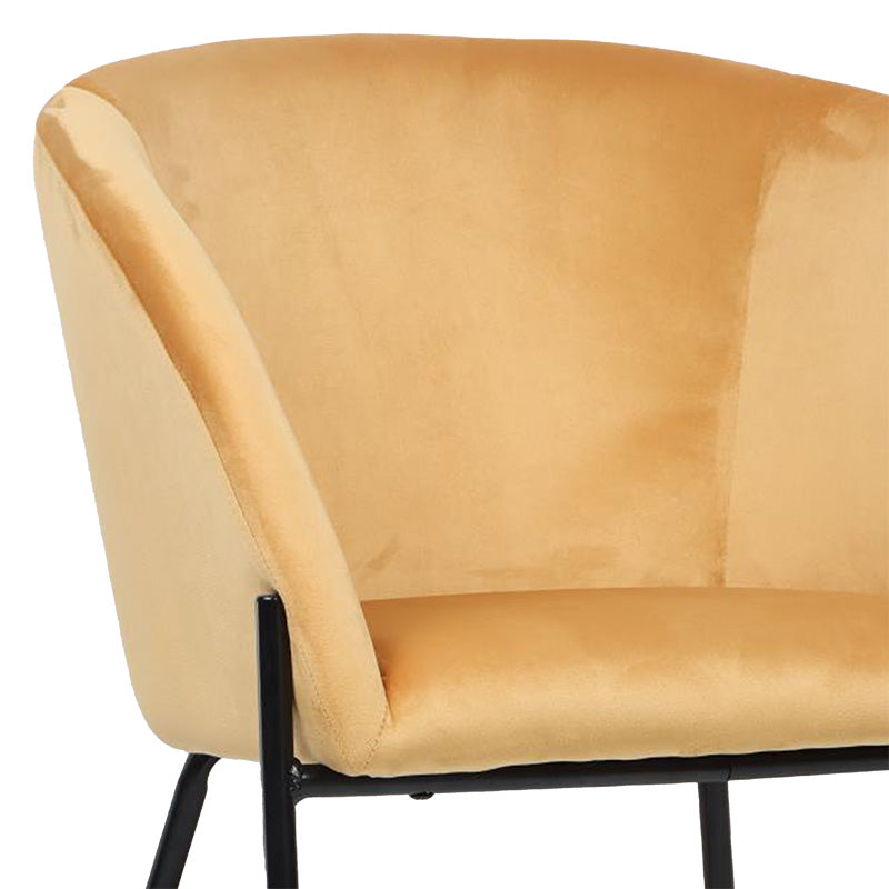 Фотьойл Julia жълт цвят 61x57x74см