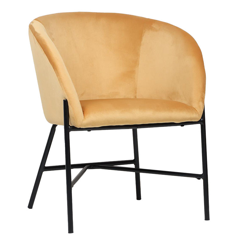 Фотьойл Julia жълт цвят 61x57x74см