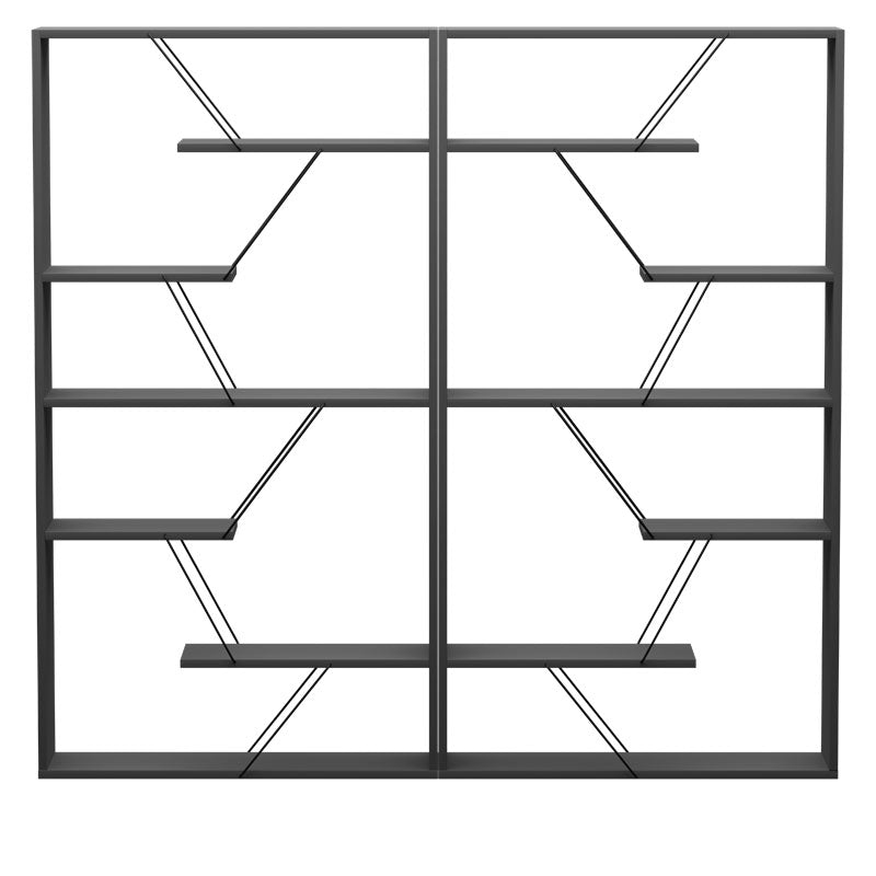 Библиотека Tars тъмносив-черен цвят 168x24x157см