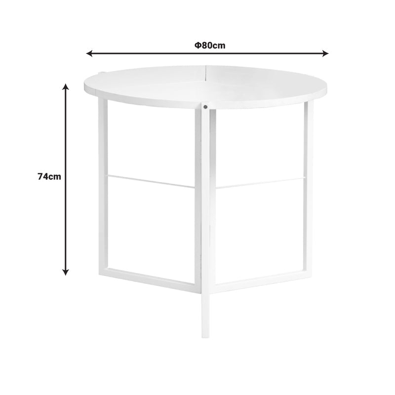 Маса Talen в бял цвят D80x74см