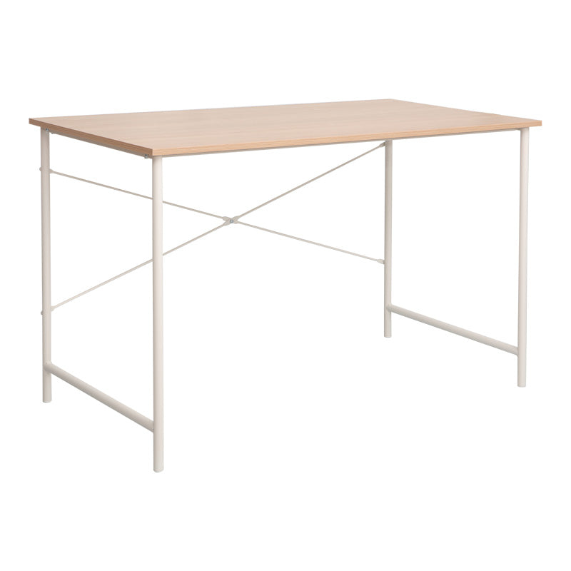 Работно бюро senzia в естествен цвят с бял метал 120x60x75см