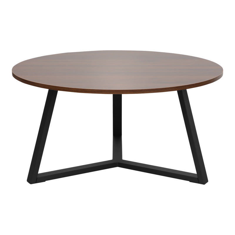 Холна маса Berton в цвят орех и черен метал 80х40см