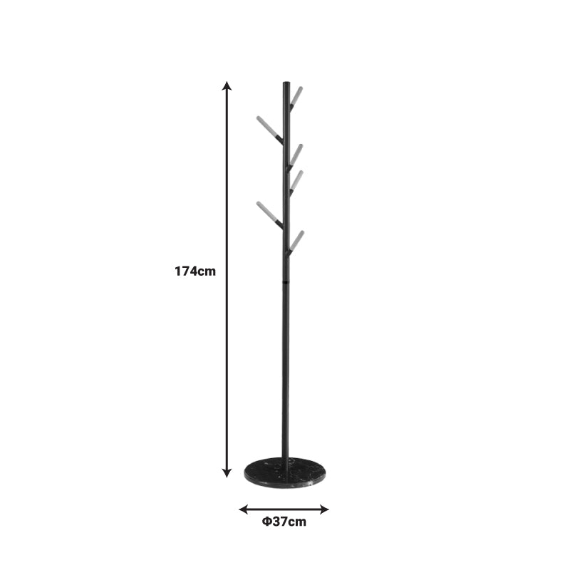 Метална стойка за дрехи Ponziele в черен нюанс D37x174см
