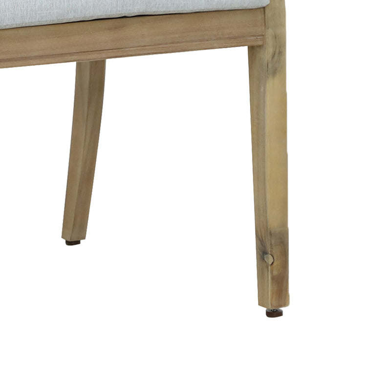 Кресло Bolena масив акациево дърво-бежов плат 59x63.2x89.9cм