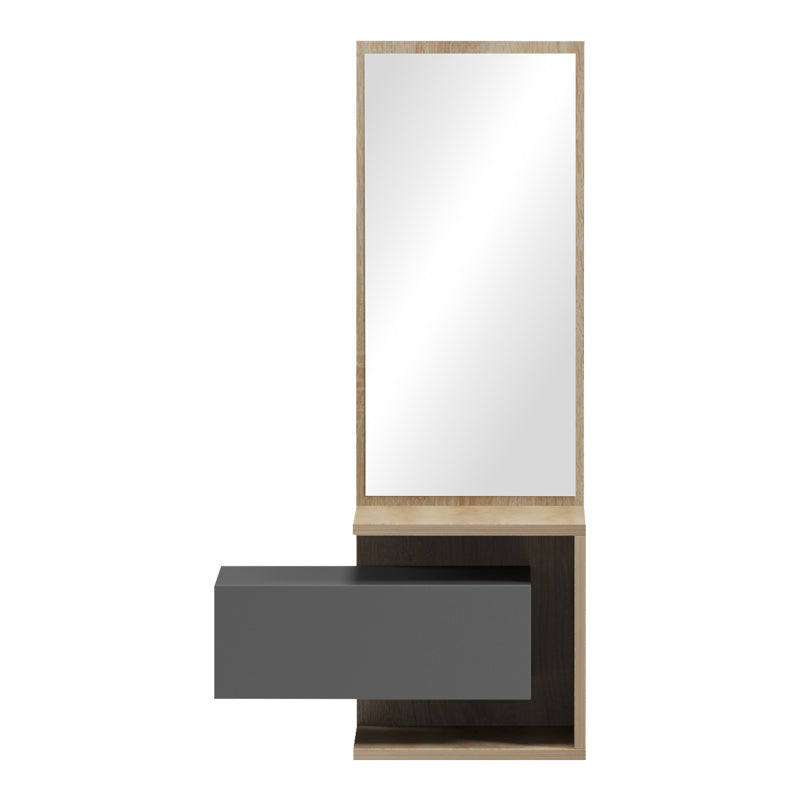 Тоалетка стенна Кendi с огледало, в сиво-сонома покритие 49,1x31,3x90 cm