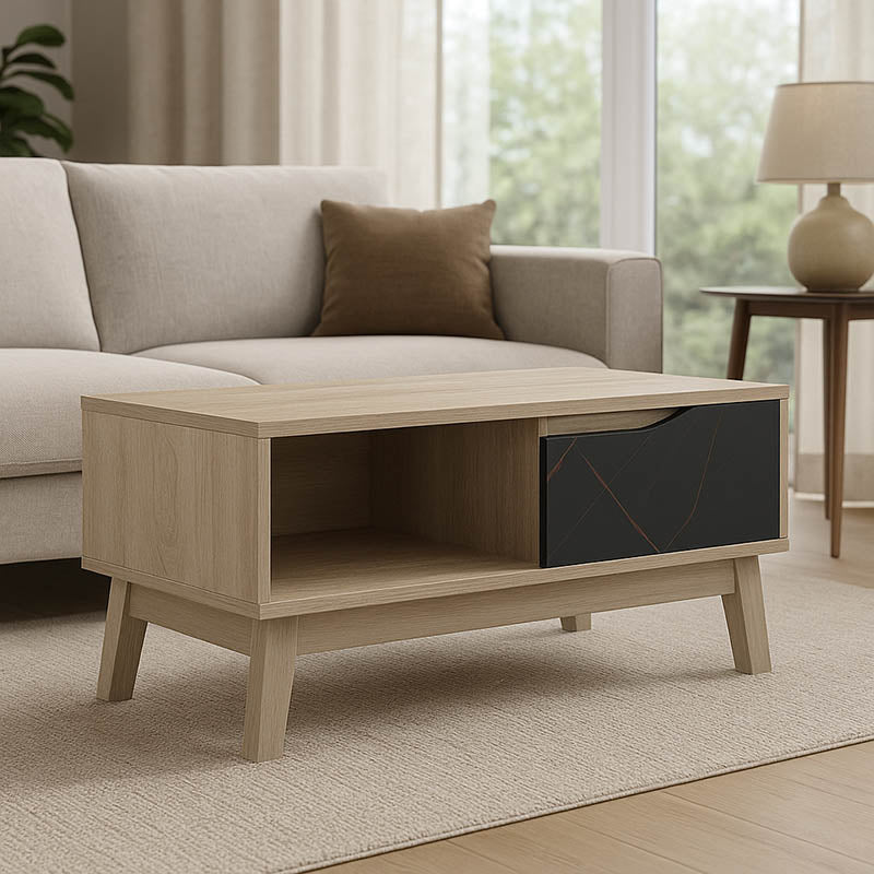 Холна маса judas в черен мрамор-сонома нюанс 90x45x38.5cm