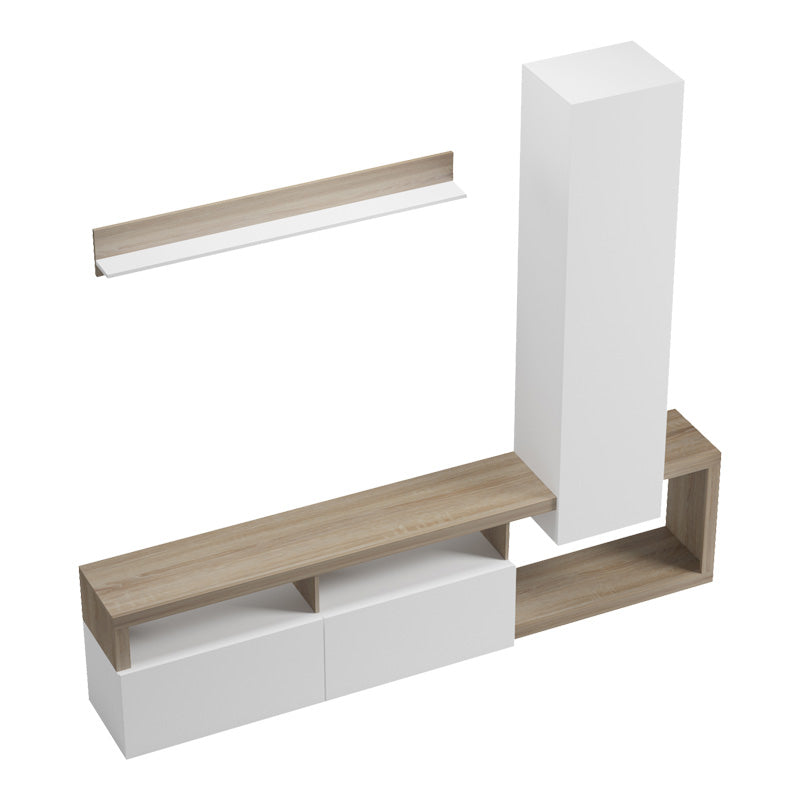 Холна гарнитура Leganto в цвят сонома и бяло 220.5x35x197.5см