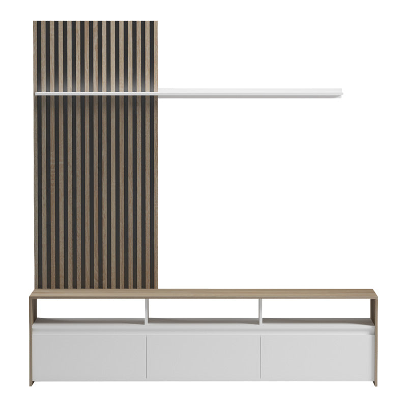 Холна гарнитура Delfina в цвят сонома и бяло 190x40x199.5см