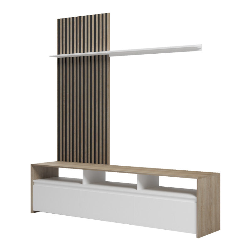 Холна гарнитура Delfina в цвят сонома и бяло 190x40x199.5см